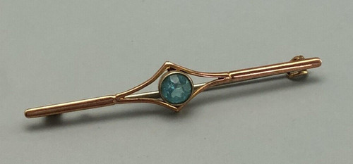 Edwardian 9ct gold topaz paste - edwardian,