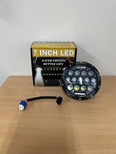 Black 7 Inch Motorcycle LED headlight Round High Low Beam Headlight