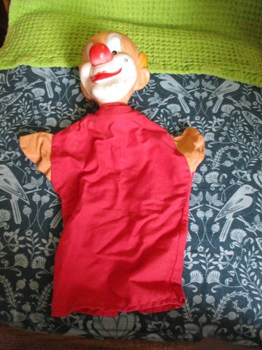 Vintage hand puppet clown - vintage,