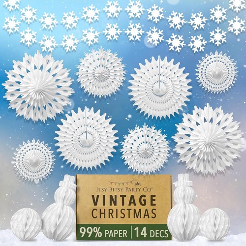 White christmas decorations - white,