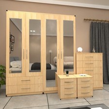 4 Door 2 Drawer Wardrobe Set