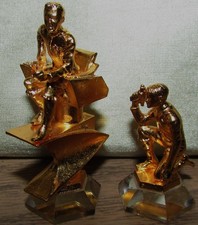 2 FRANKLIN MINT GOLD-PLATED