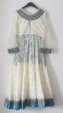 Pakistani/indian Long Net Shirt With Palazzo Dress Size M