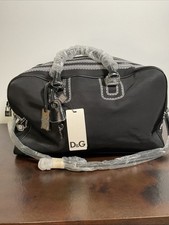 Dolce&Gabbana Black ‘Lily Ghost’ Nylon Bag With Leather Handles
