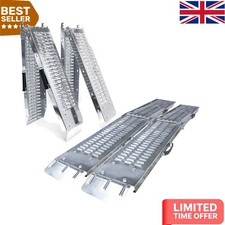 Portable 180cm Non-Slip Loading Ramp for Motorcycles and ATVs - 400kg Safe Load