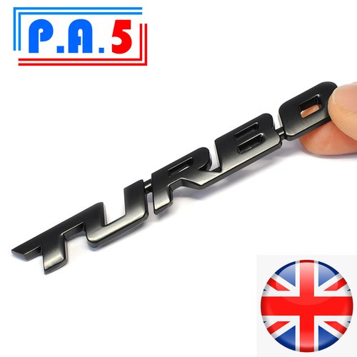 Turbo black badge emblem - black, metal