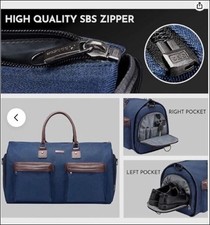 Modoker 021 Blue Suit/Garment Carrier/45L Holdall Weekender Overnight Bag VGC