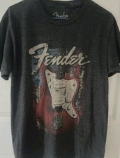 NWT TORRID FENDER Heather Gray  Cotton Tee Sz Small Original USA Import