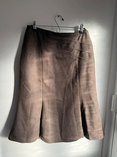 Eastex dark brown midi skirt - eastex,
