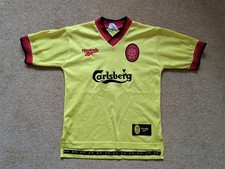 Liverpool FC 1997/98 Away Shirt Size 30/32 Youth McManaman #7 Very Good