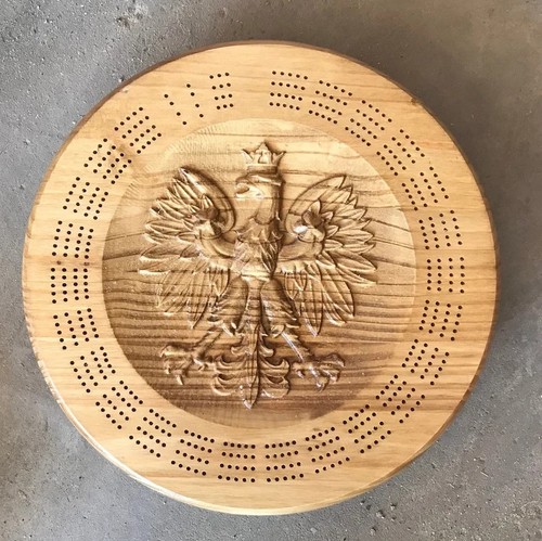 Handmade wooden cribbage board - wooden,