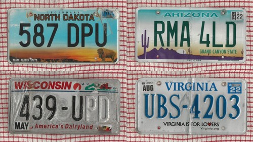 Set american license - of,