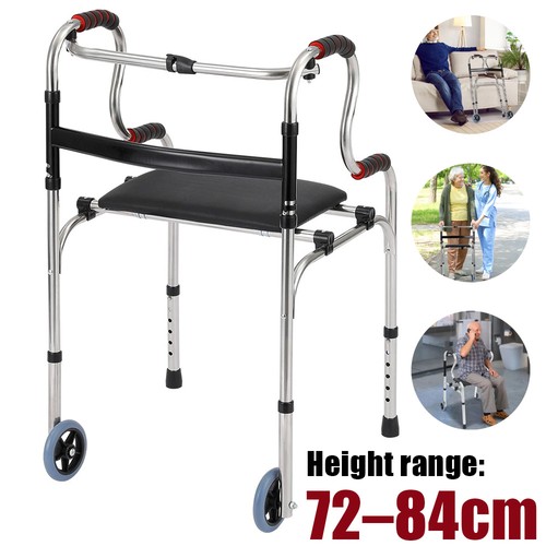 Folding walking frame with - folding,