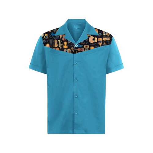Men cotton shirt retro - men,