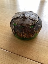 I Believe This To Be A Kralik glass trinket box with ormolu cover.