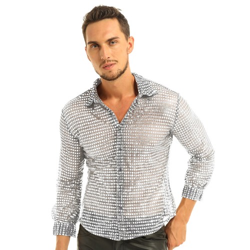 Men sequined party - men's,