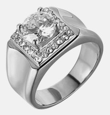 MEN'S PLATINUM/STEEL ALLOY