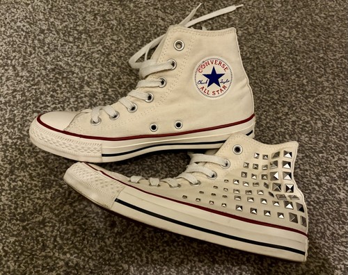 Converse white studded - converse,