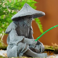 Mini Fisherman Statue Aquarium