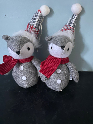 Felt hanging christmas fox - felt,