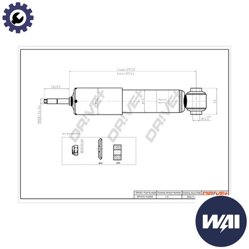 Shock absorber dp1610 0528 - shock,