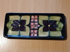 moorcroft "violet" pen tray by sally tuffin 20cm x 9cm