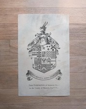 Armorial bookplate - John Featherston of Packwood House - Warwickshire