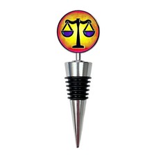 Libra Wine Bottle Stopper | Pop Art Zodiac Gift | Astrology Wine Lover Present