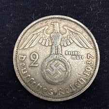 Germany 1937 2 Reichmark WWII