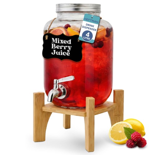 Heftman glass drink dispenser - glass,