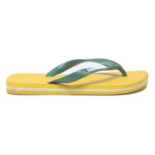 HAVAIANAS Mens Flip Flops Green & Yellow Synthetic UK 7 Summer Beach Casual