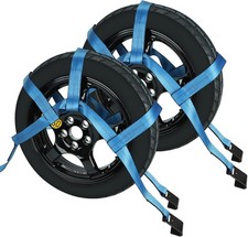 Set of 2 Tow Dolly Straps Blue