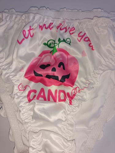 Halloween silky satin knickers - satin,