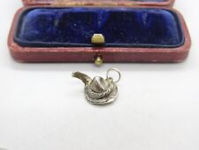 Sterling Silver Robin Hood Hat Charm Pendant Vintage c1970