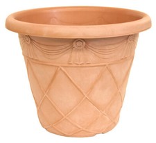 Plant Pot 34cm Tuscany Planter Aged  Terracotta Effect 