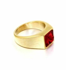 18K GOLD EP CZ RUBY PRINCESS