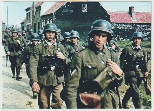 German soldiers marching - german,