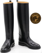 Black Knee-High Leather Boots