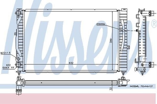 Nissens radiator for audi t - nissens,