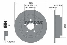 2x Brake disc solid 92082000 TEXTAR for SUBARU LEGACY   LEGACY   Estate FORESTER