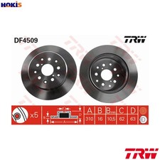 2x BRAKE DISC DF4509 FOR LEXUS
