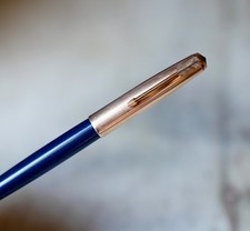 Very Beautiful Parker 51 Blue Resin Fountain Pen & Gold - Extra Fine Gold Nib