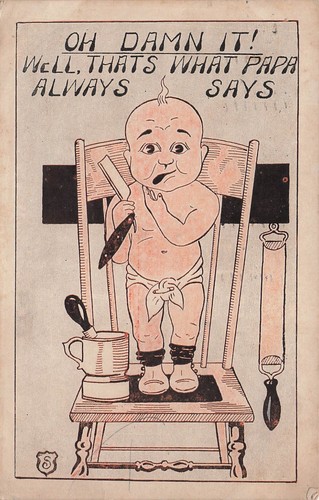 Antique razor dark humor weird - razor,