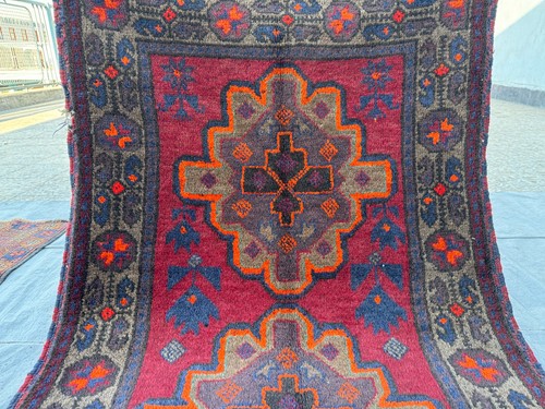 Vintage geometric afghan - geometric,