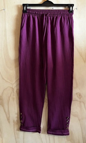 Plum purple crinkle tapered - crinkle,