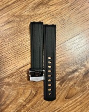 22mm Omega seamaster 300 black Rubber Watch Strap Band With buckle solid
