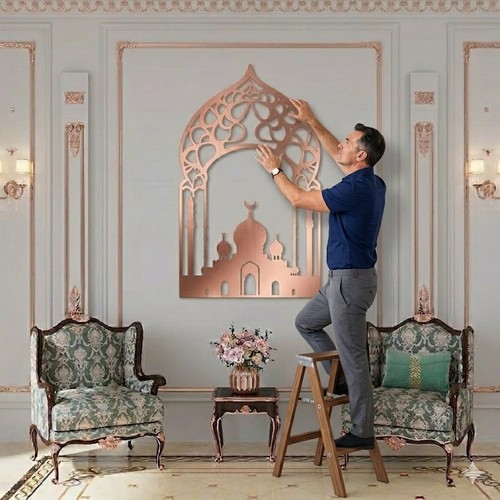 Islamic mehrab wall - decor, gold