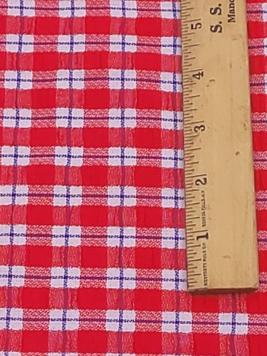 Vtg red white checked - red, blue