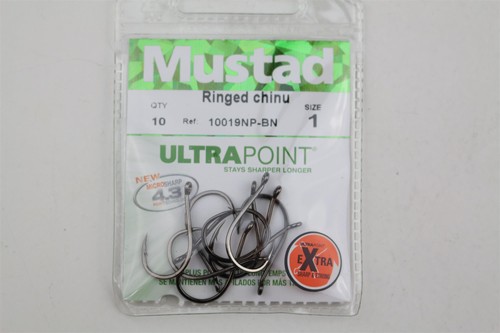 Mustad ringed chinu hooks - ringed, (10