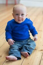 Brand New Baby's Cashmere Blue Jumper.  Jemima Grey stock clearance.